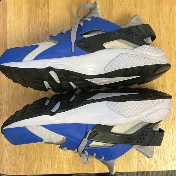 Nike Air Huarache Comet Blue and Matte Silver Men’s Athletic Shoes - Picture 6 of 8